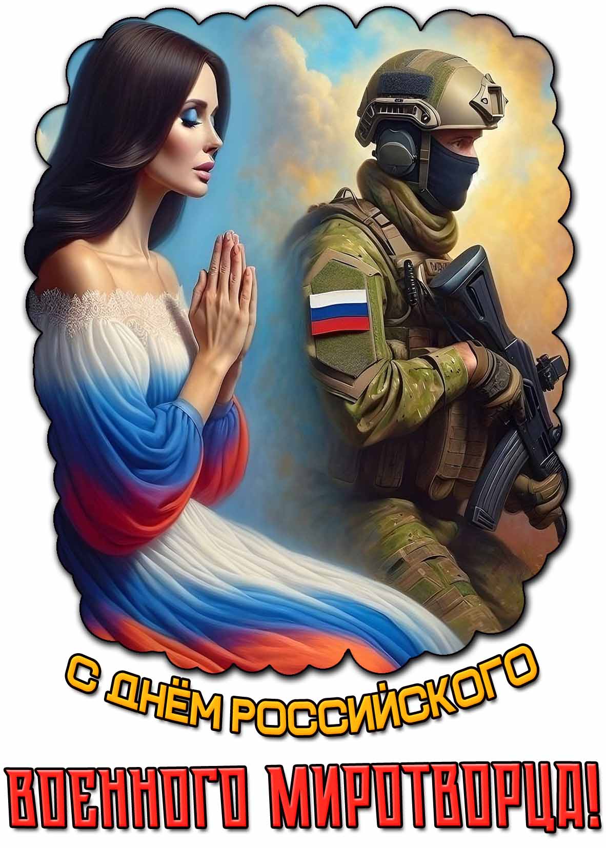 Красивая картинка с днём российского военного миротворца