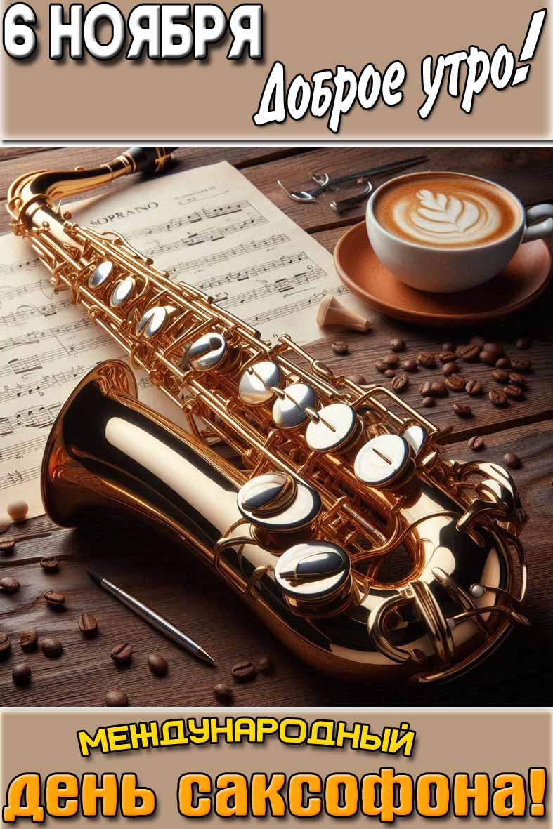 Картинка "6 ноября доброе утро! Международный день саксофона!"