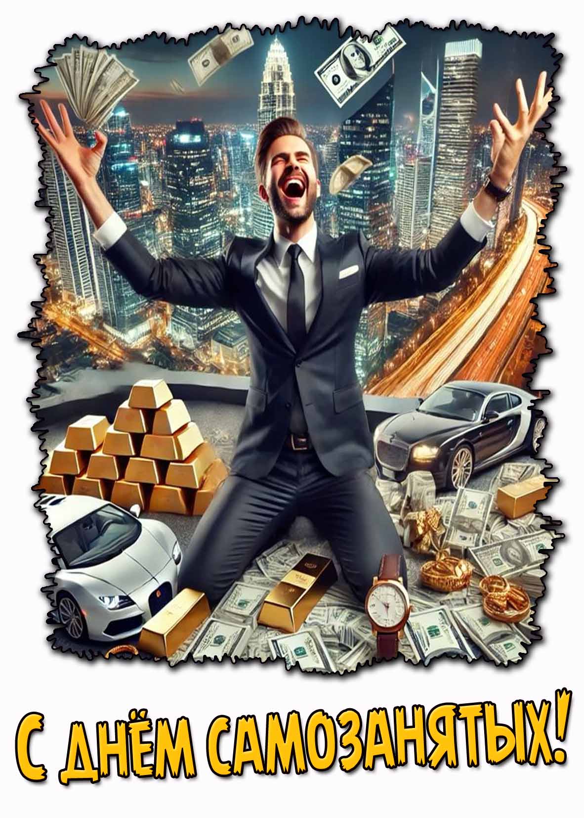 С днём самозанятых! - прикольная картинка