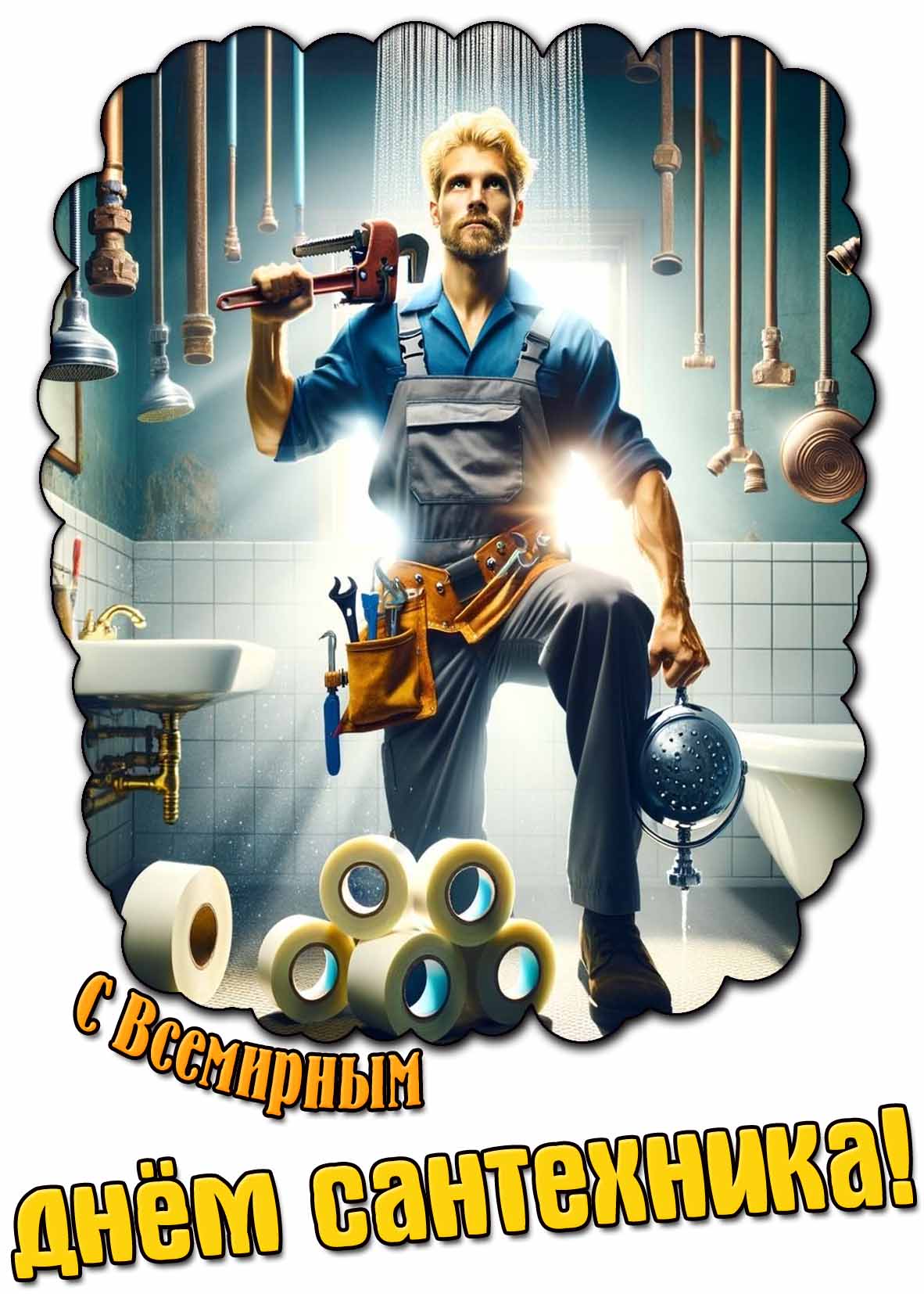 Картинка с Всемирным днём сантехника