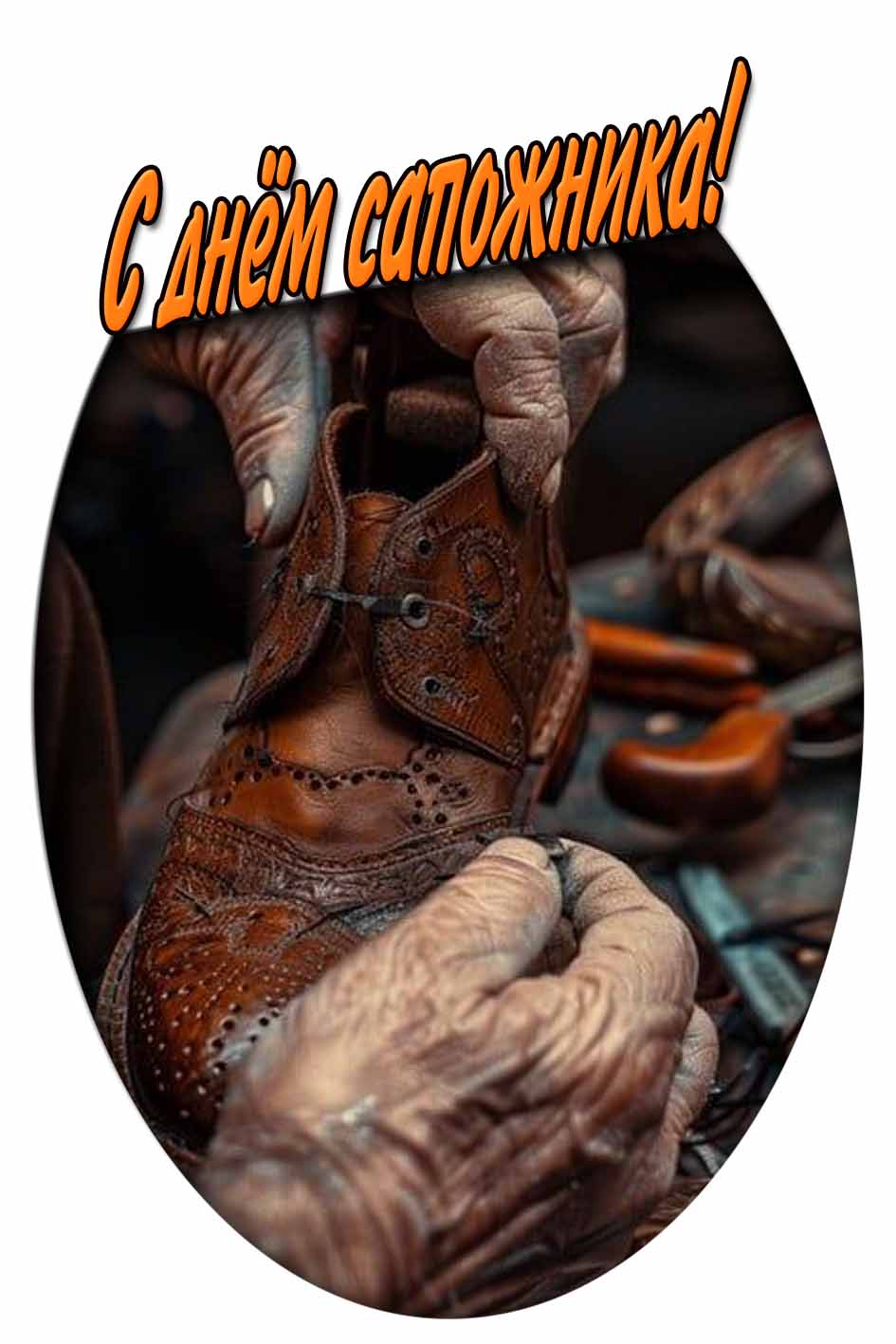 Открытка с днём сапожника