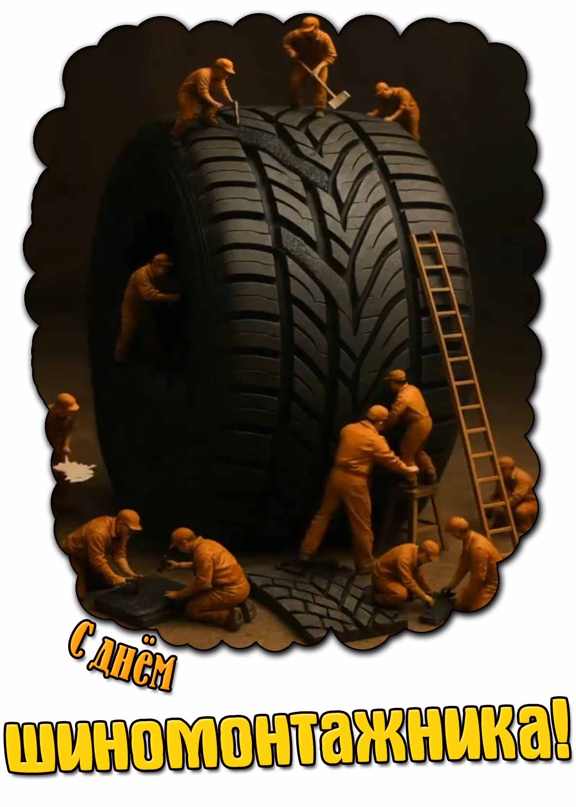 Креативная картинка с днём шиномонтажника