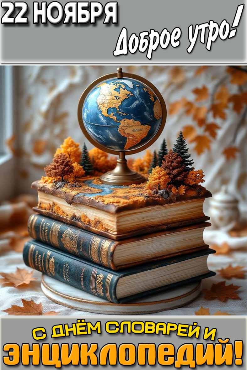 Картинка "22 ноября доброе утро! С днём словарей и энциклопедий!"