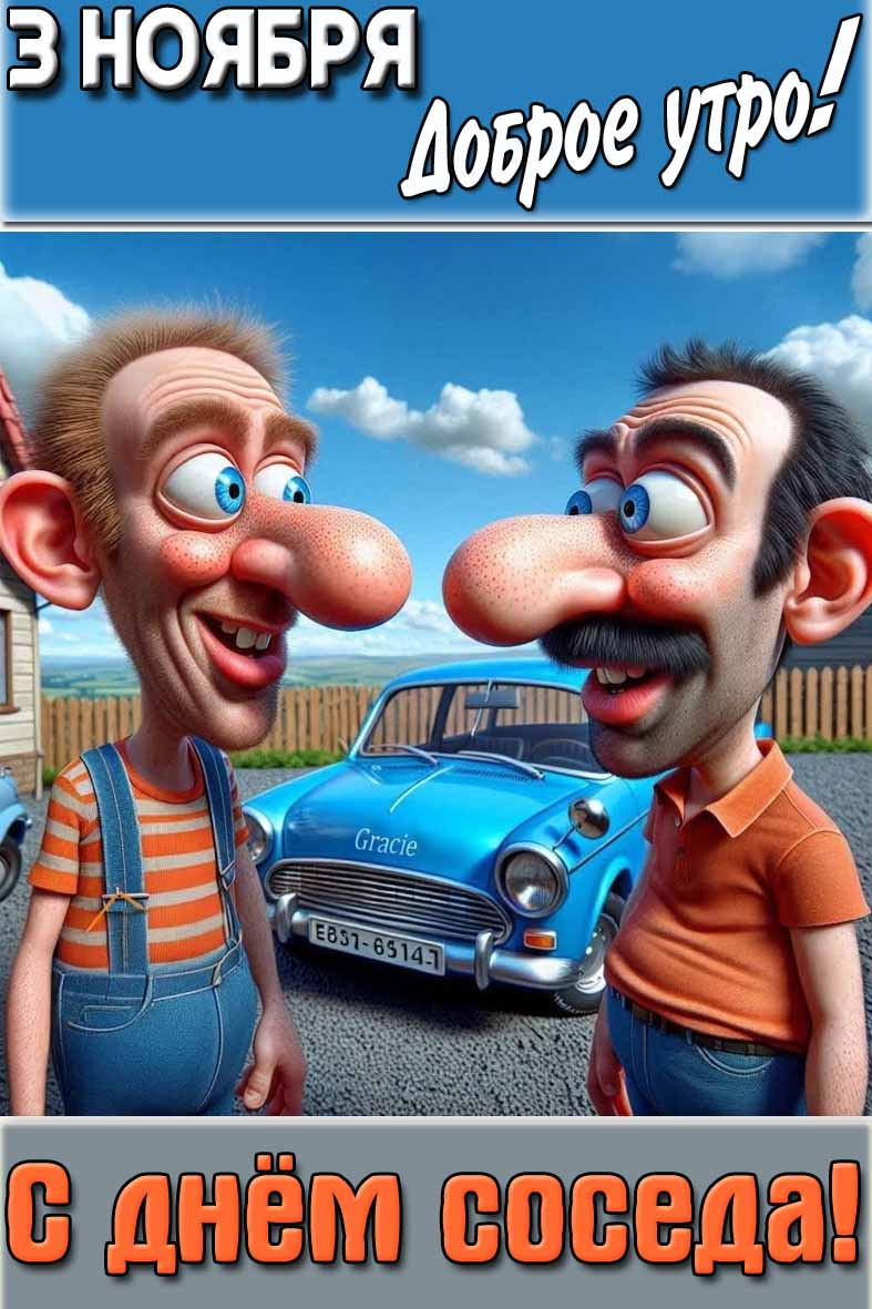 Картинка "3 ноября доброе утро! С днём соседа!"