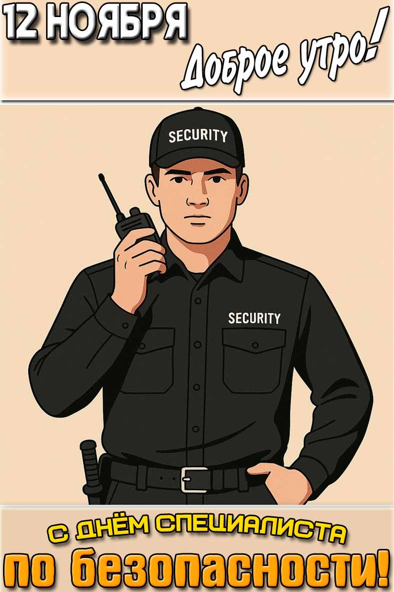Картинка "12 ноября доброе утро! С днём специалиста по безопасности!"