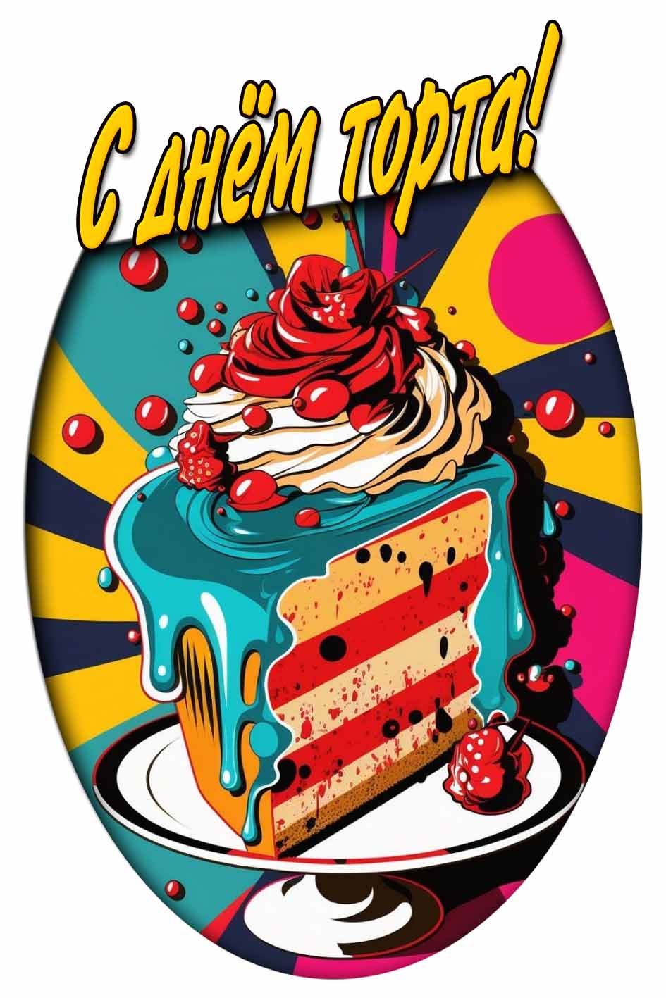 С днём торта! - красивая картинка