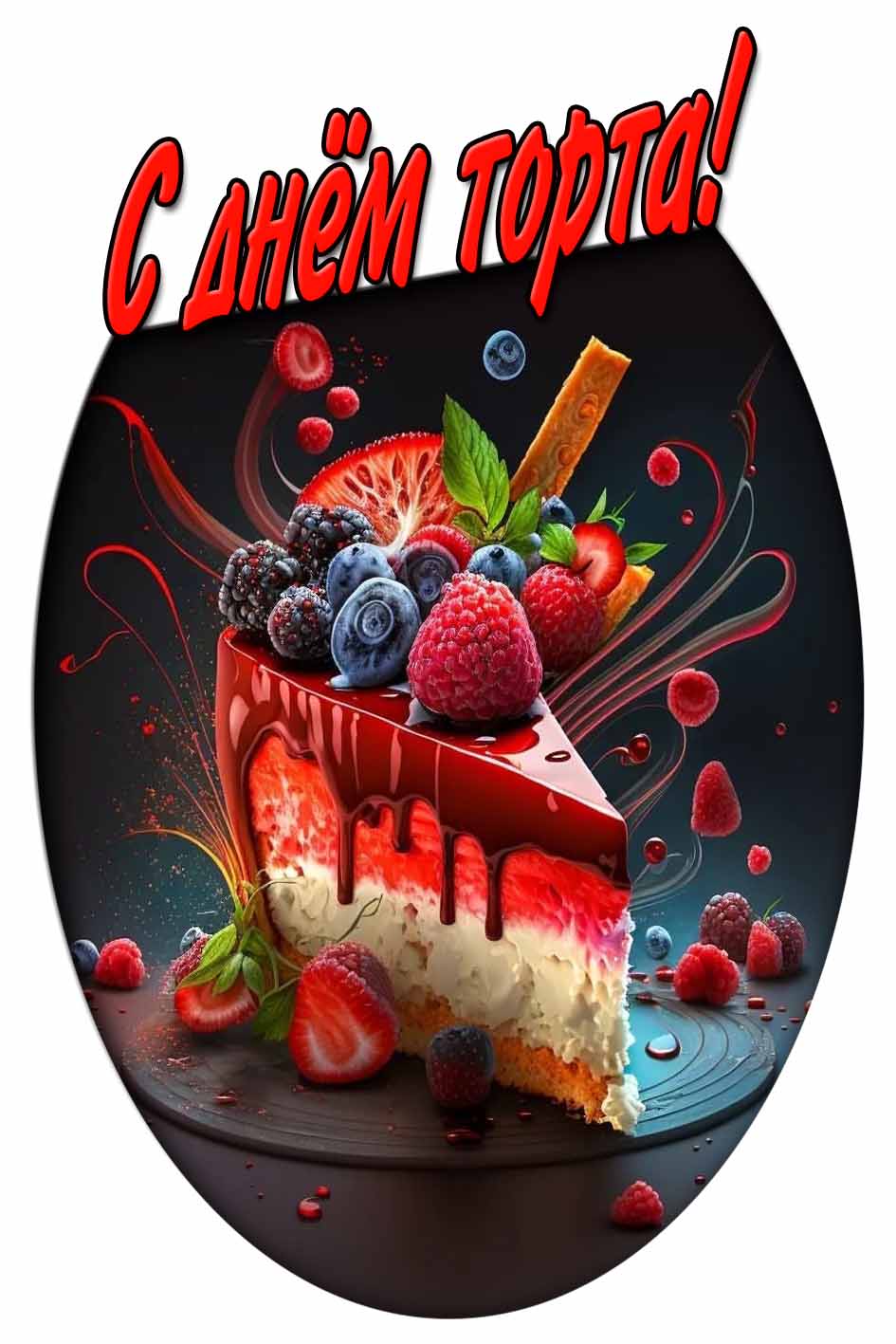 С днём торта! - открытка