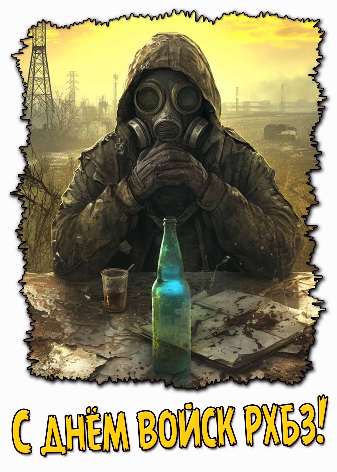 Открытка с днём войск РХБЗ