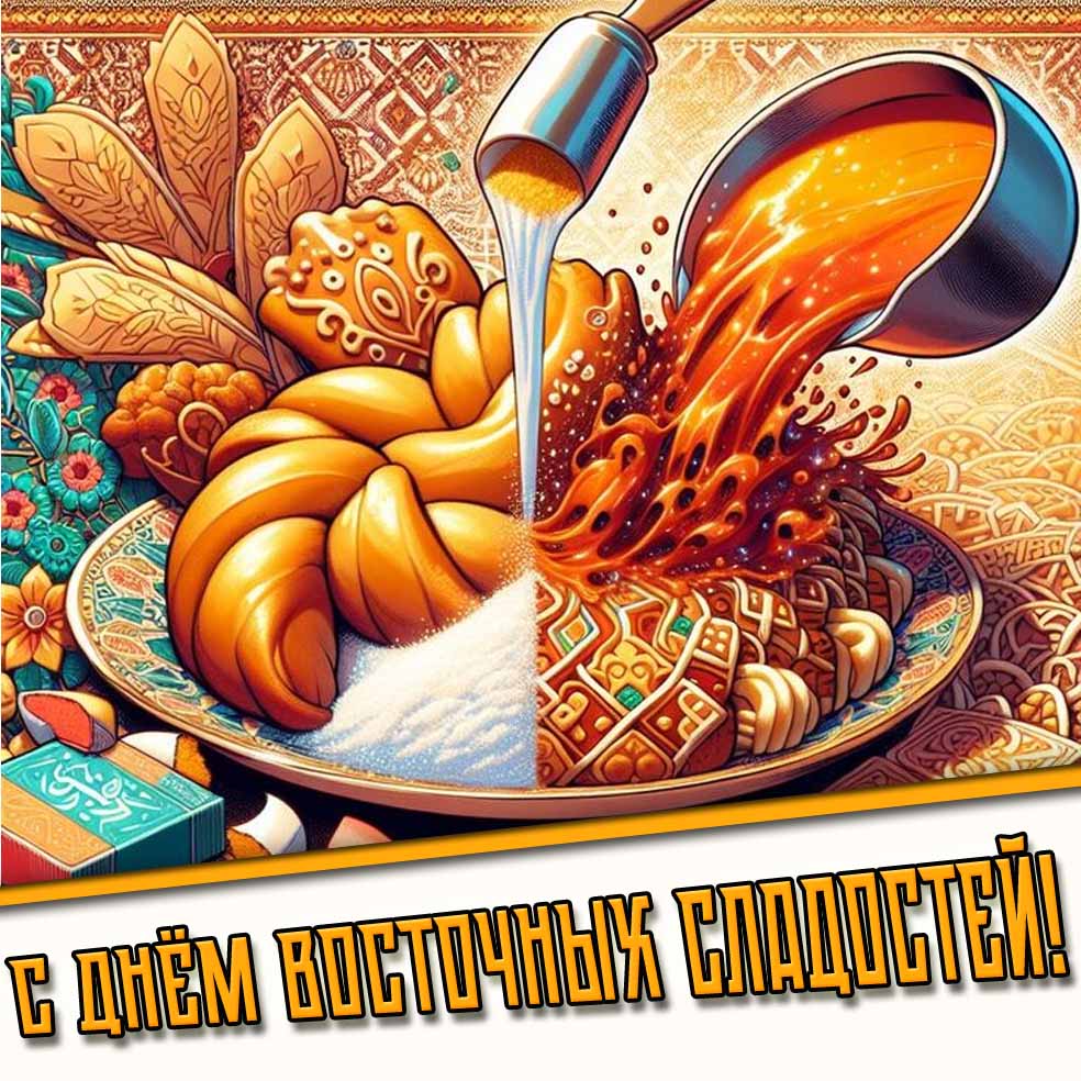 С днём восточных сладостей! - открытка