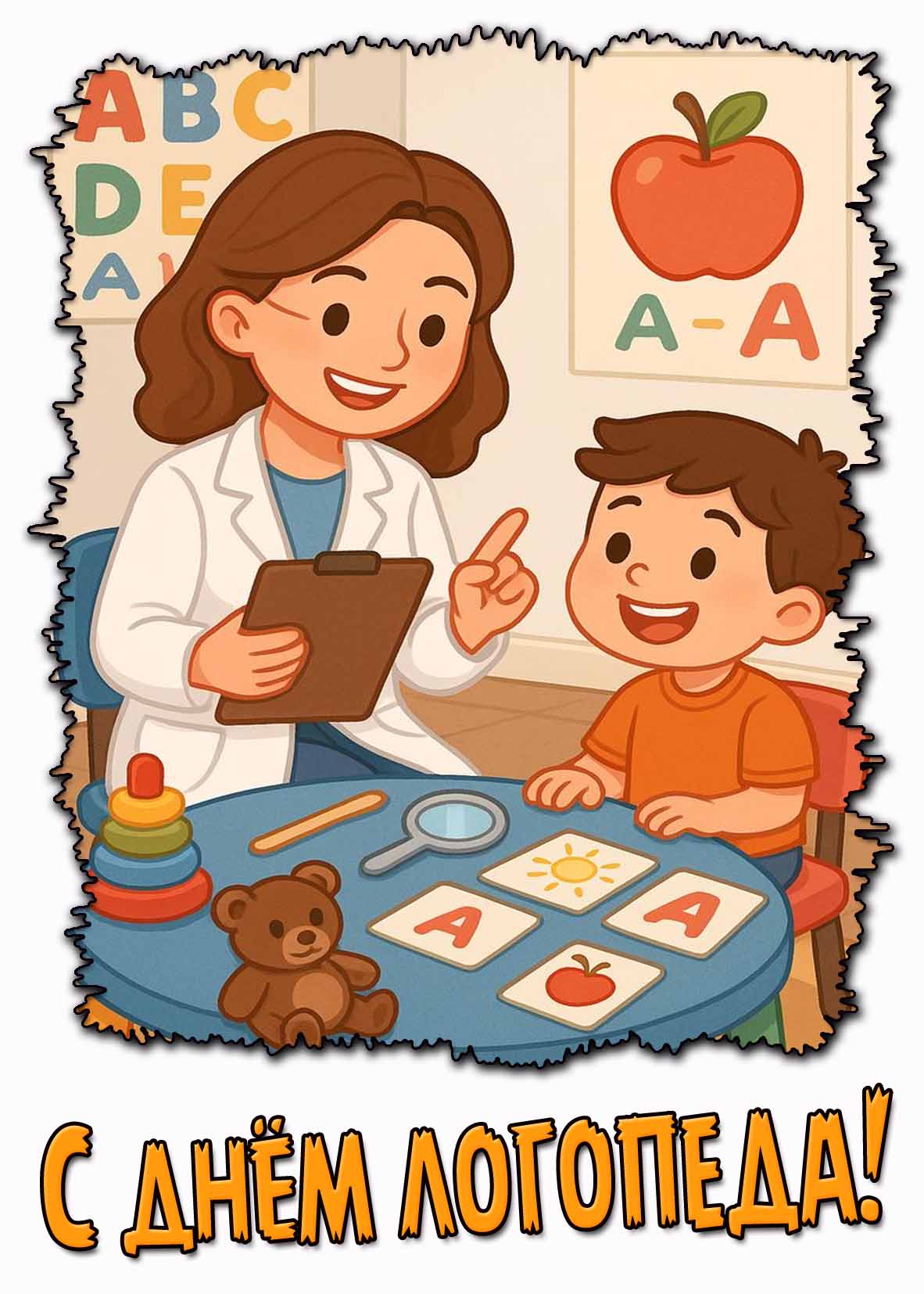 Картинка с днём логопеда