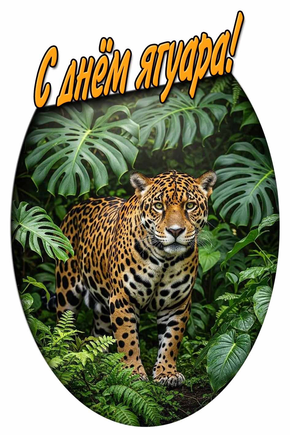 С днём ягуара! - открытка
