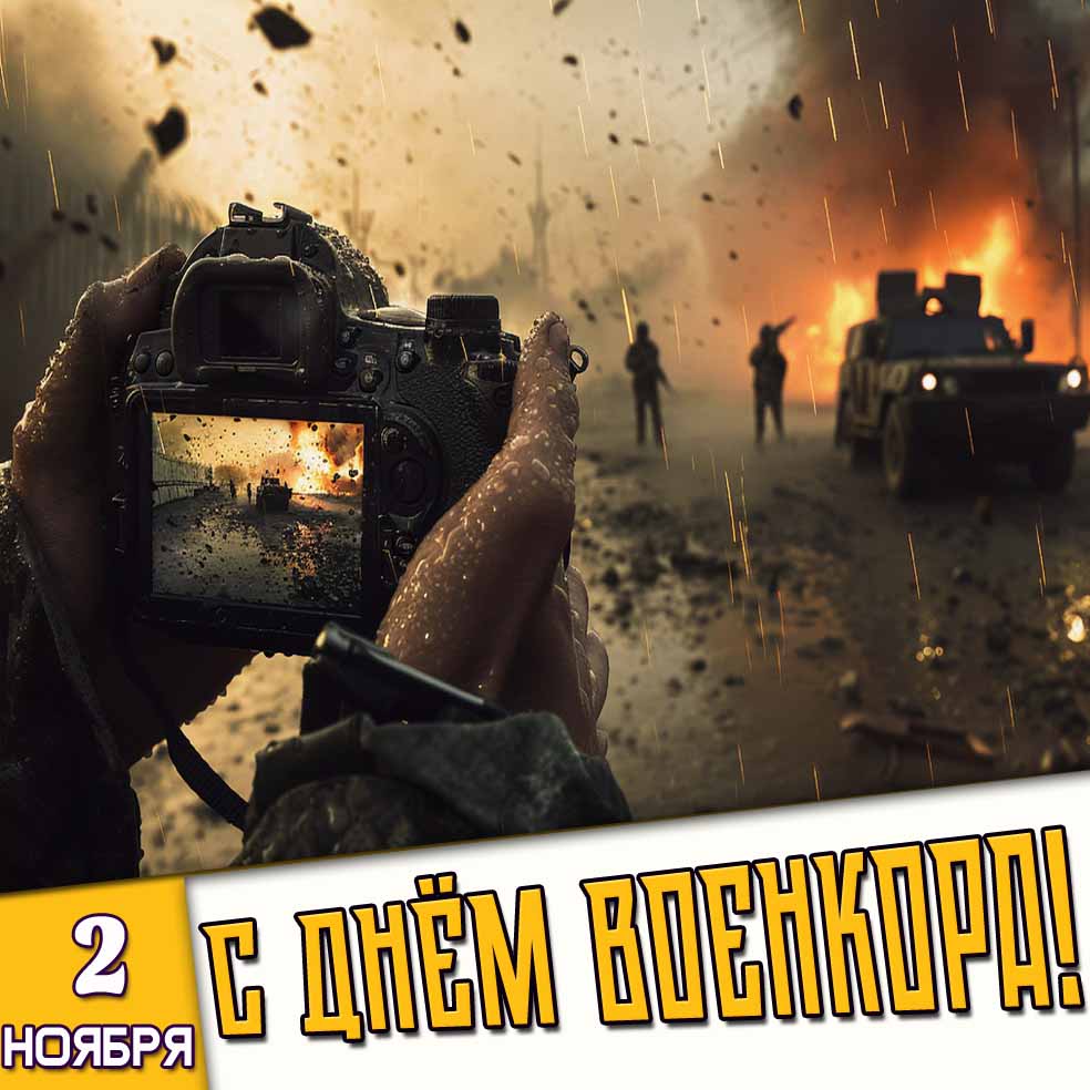 Открытка 2 ноября - с днём военкора