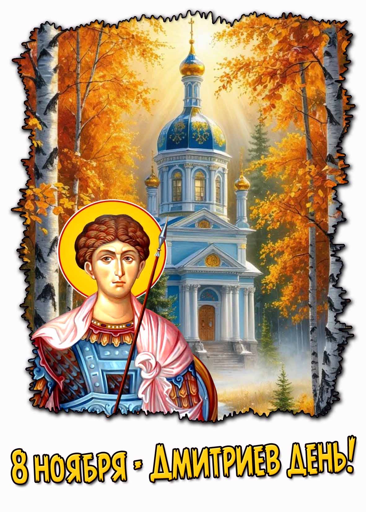 8 ноября - Дмитриев день! - православная открытка