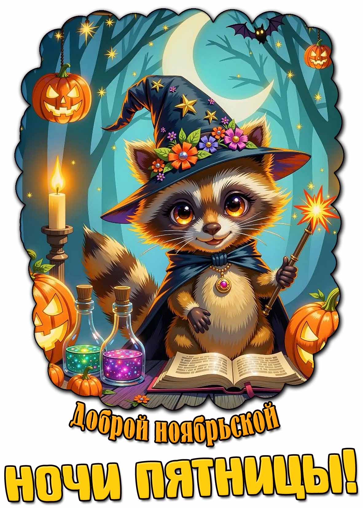 Картинка доброй ноябрьской ночи пятницы