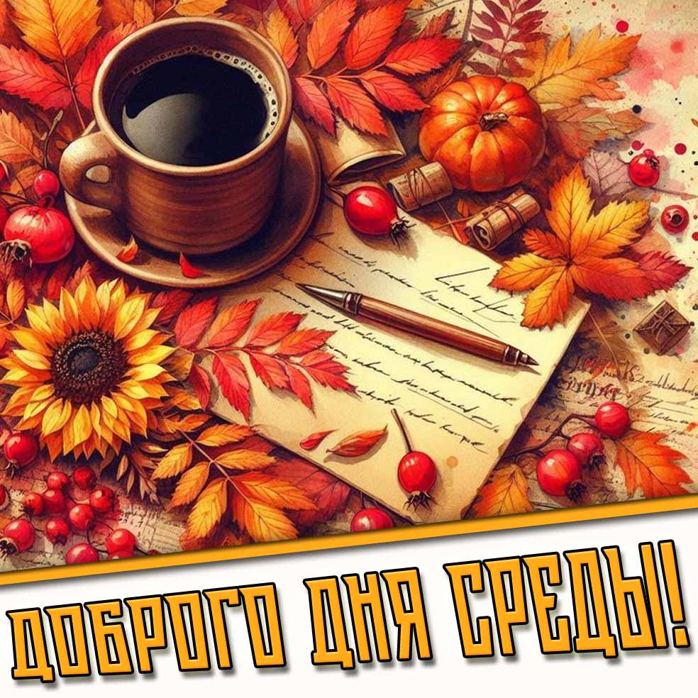 Доброго дня среды! - красивая осенняя картинка