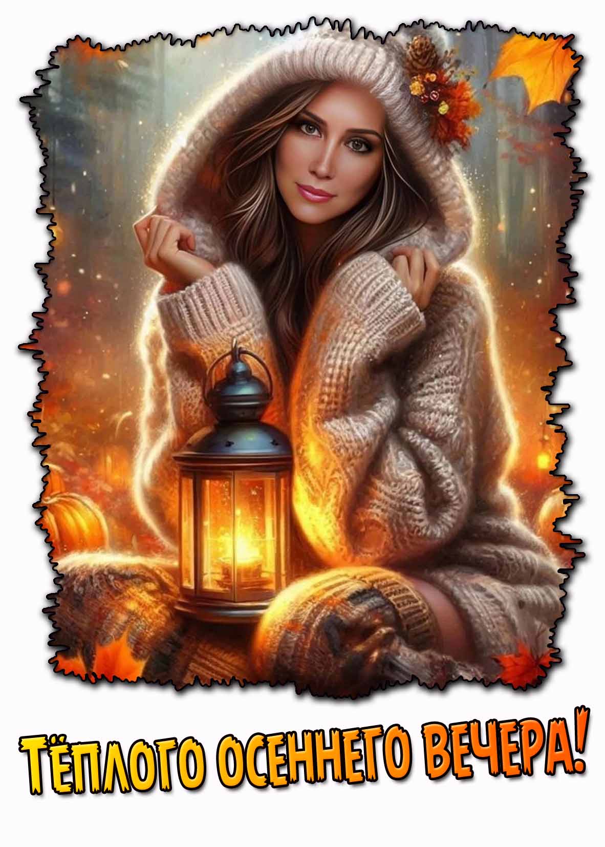 Красивая картинка тёплого осеннего вечера