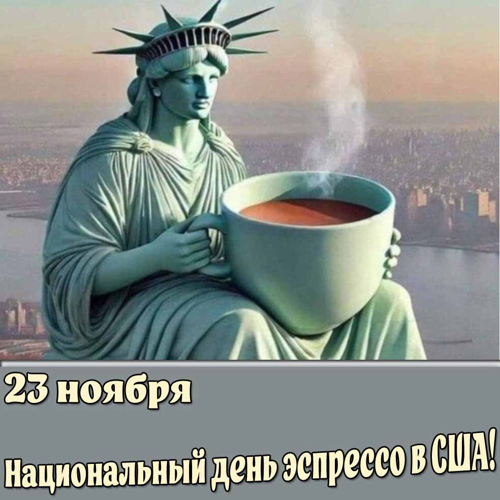 Открытка 23 ноября - Национальный день эспрессо в США
