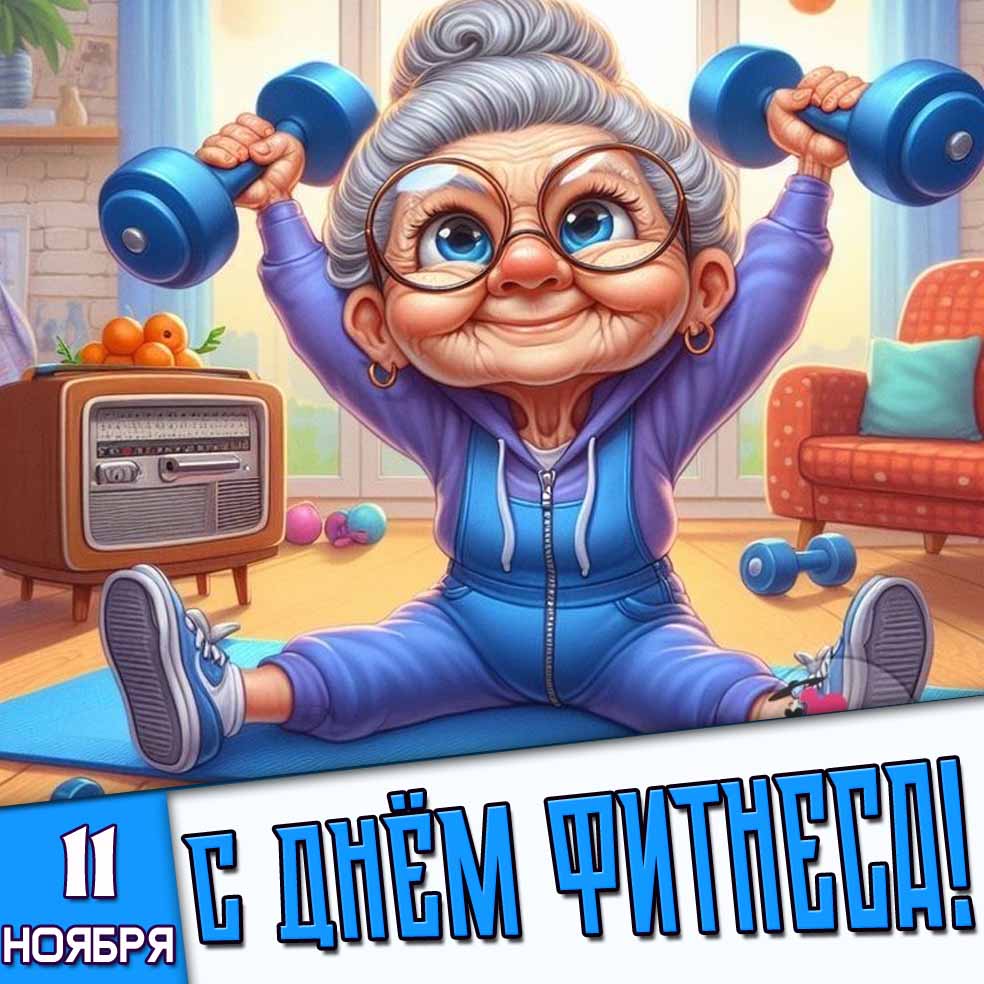 Смешная картинка на день фитнеса 11 ноября
