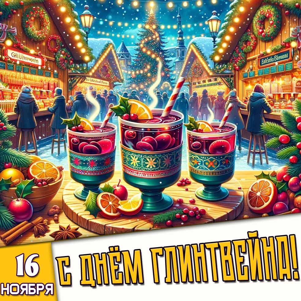Праздничная картинка 16 ноября - с днём глинтвейна
