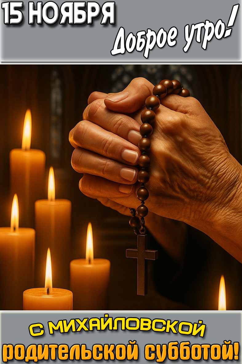 Картинка "15 ноября доброе утро! С Михайловской родительской субботой!"