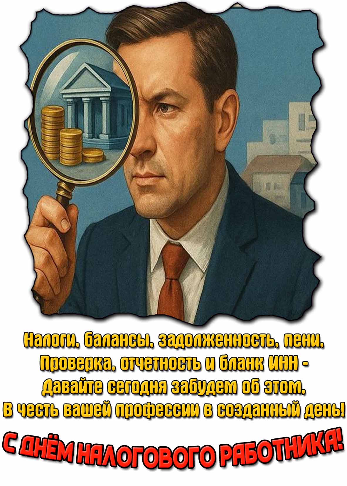 Картинка - поздравление с днём налогового работника