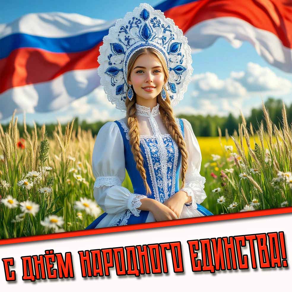 Открытка с днём народного единства