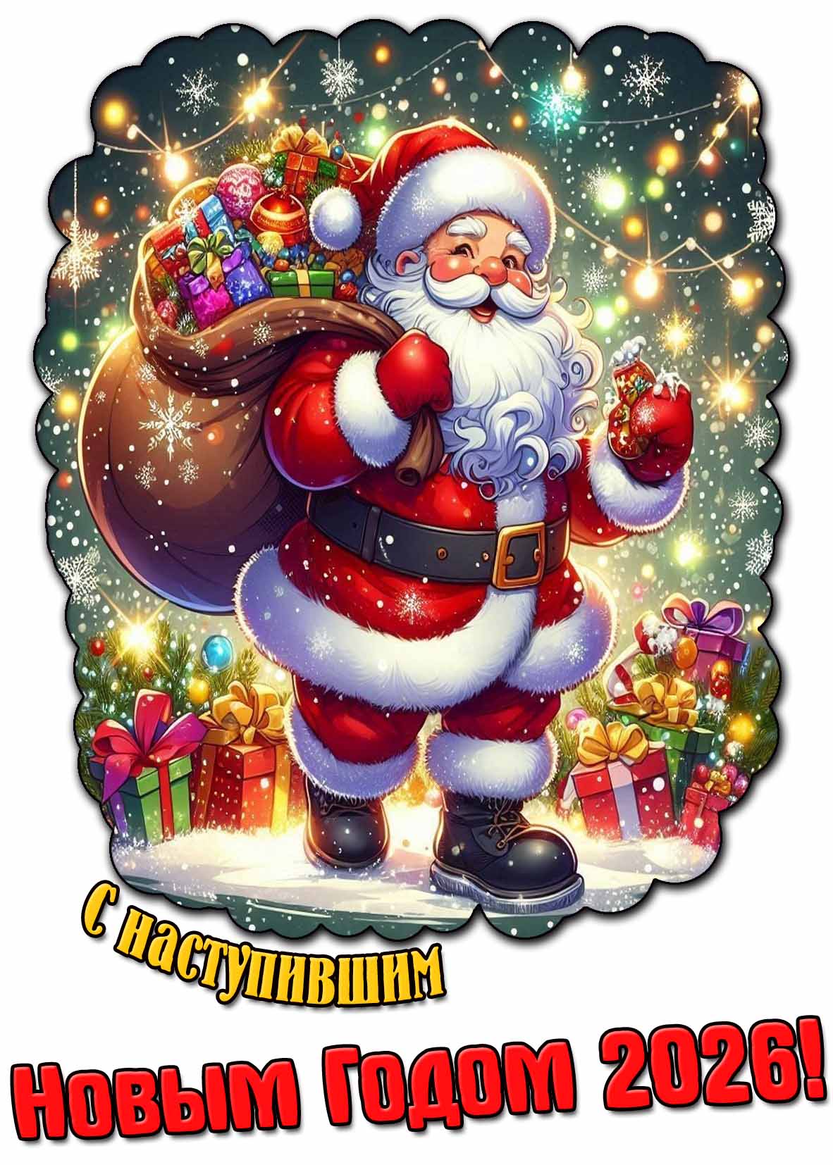 Красивая картинка с наступившим Новым годом 2026