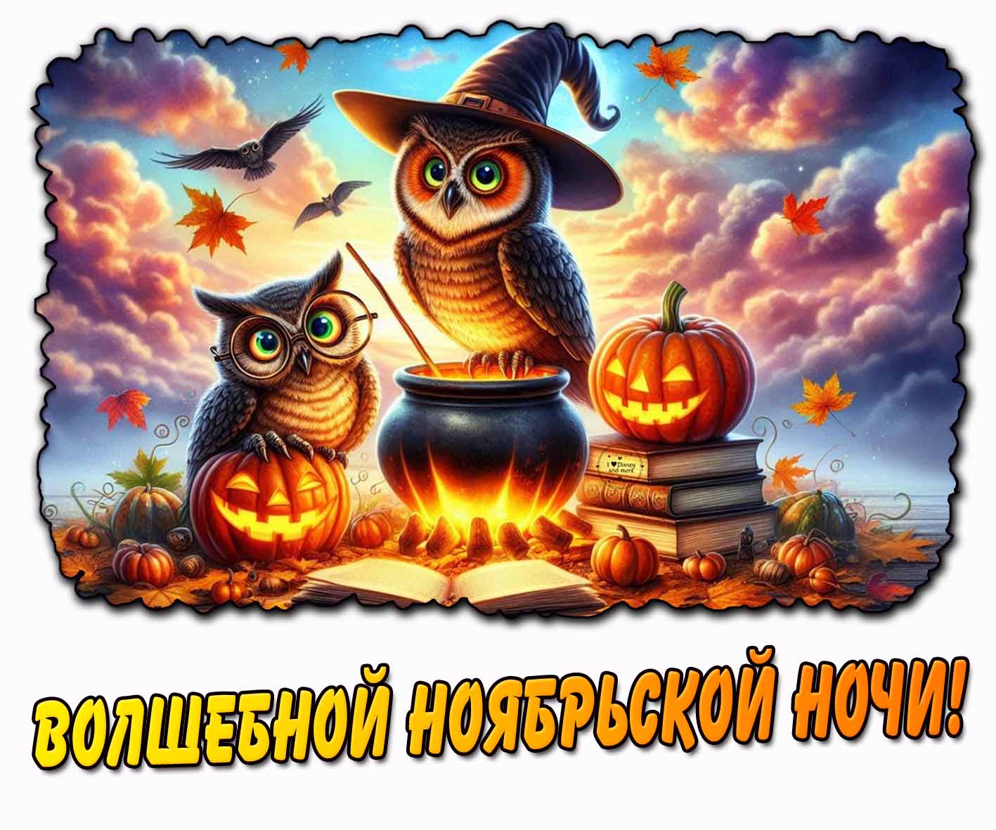 Открытка волшебной ноябрьской ночи