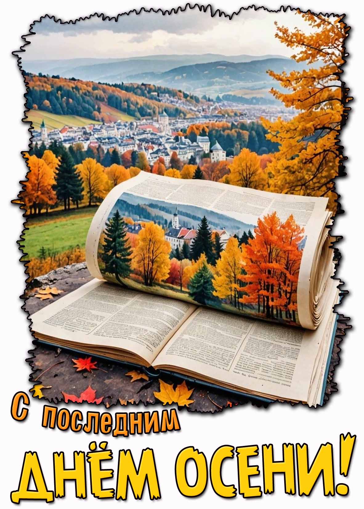 Креативная картинка с последним днём осени