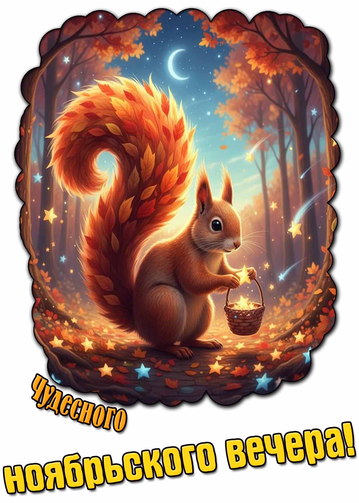 Картинка чудесного ноябрьского вечера