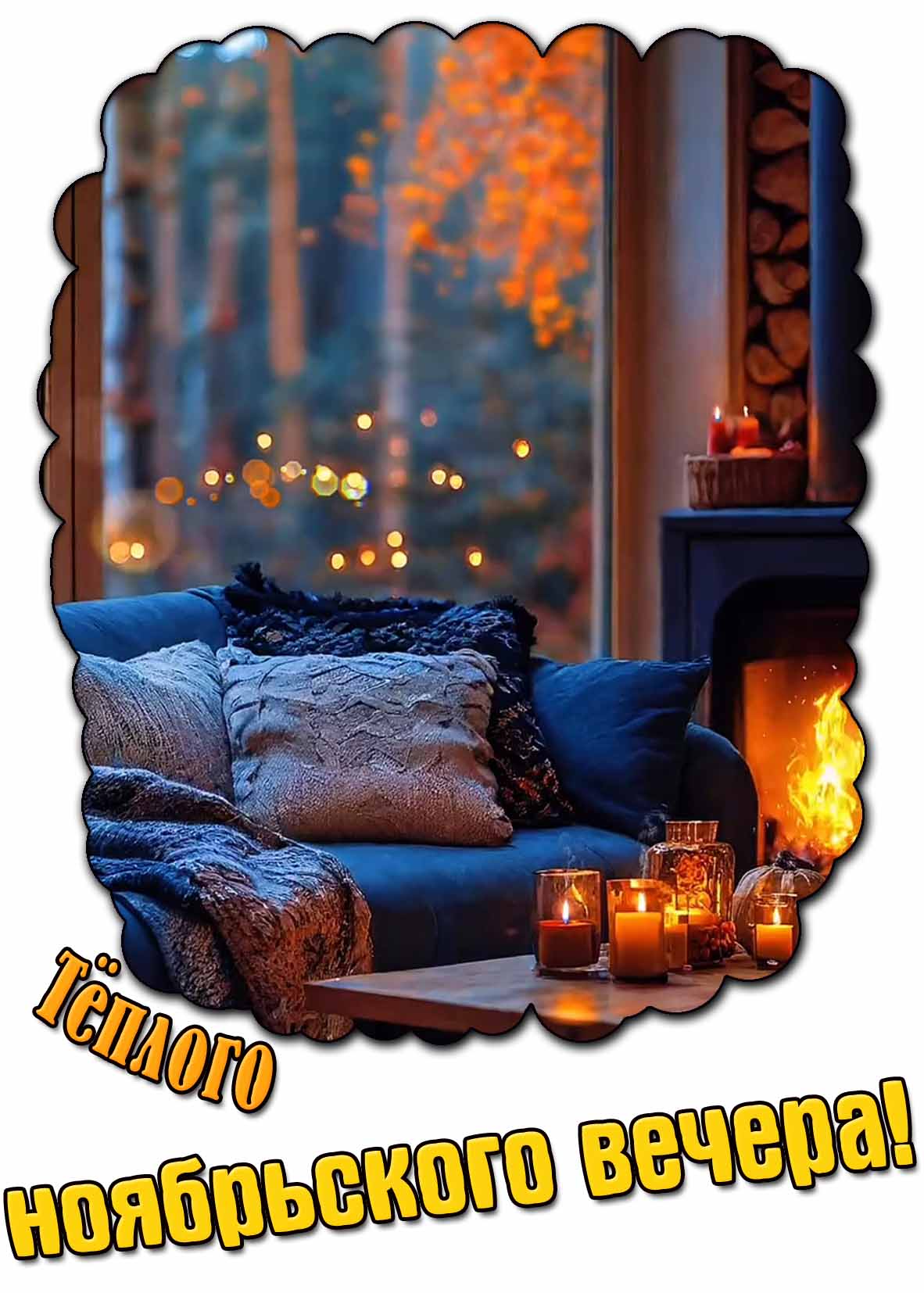 Картинка тёплого ноябрьского вечера