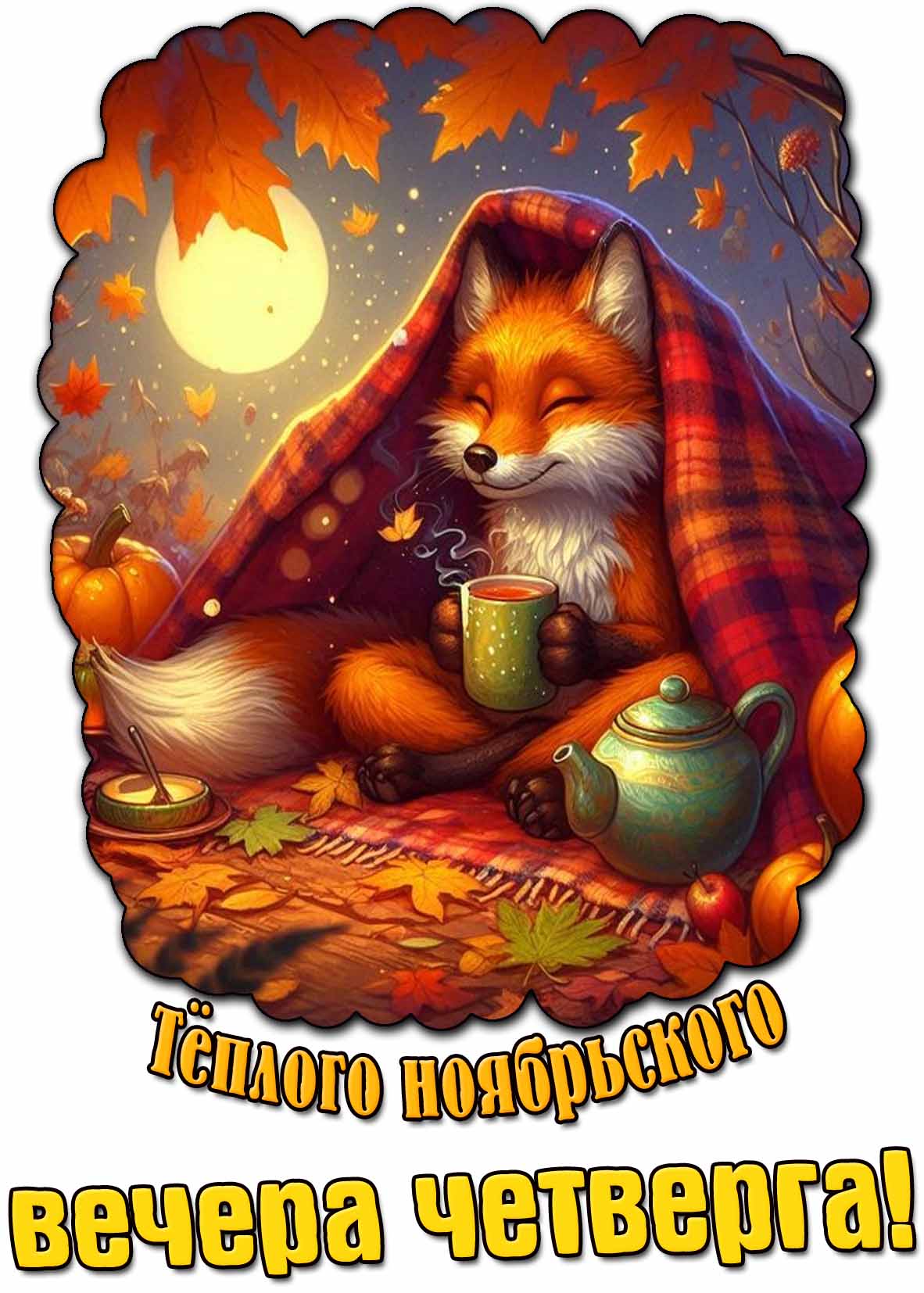 Картинка тёплого ноябрьского вечера четверга