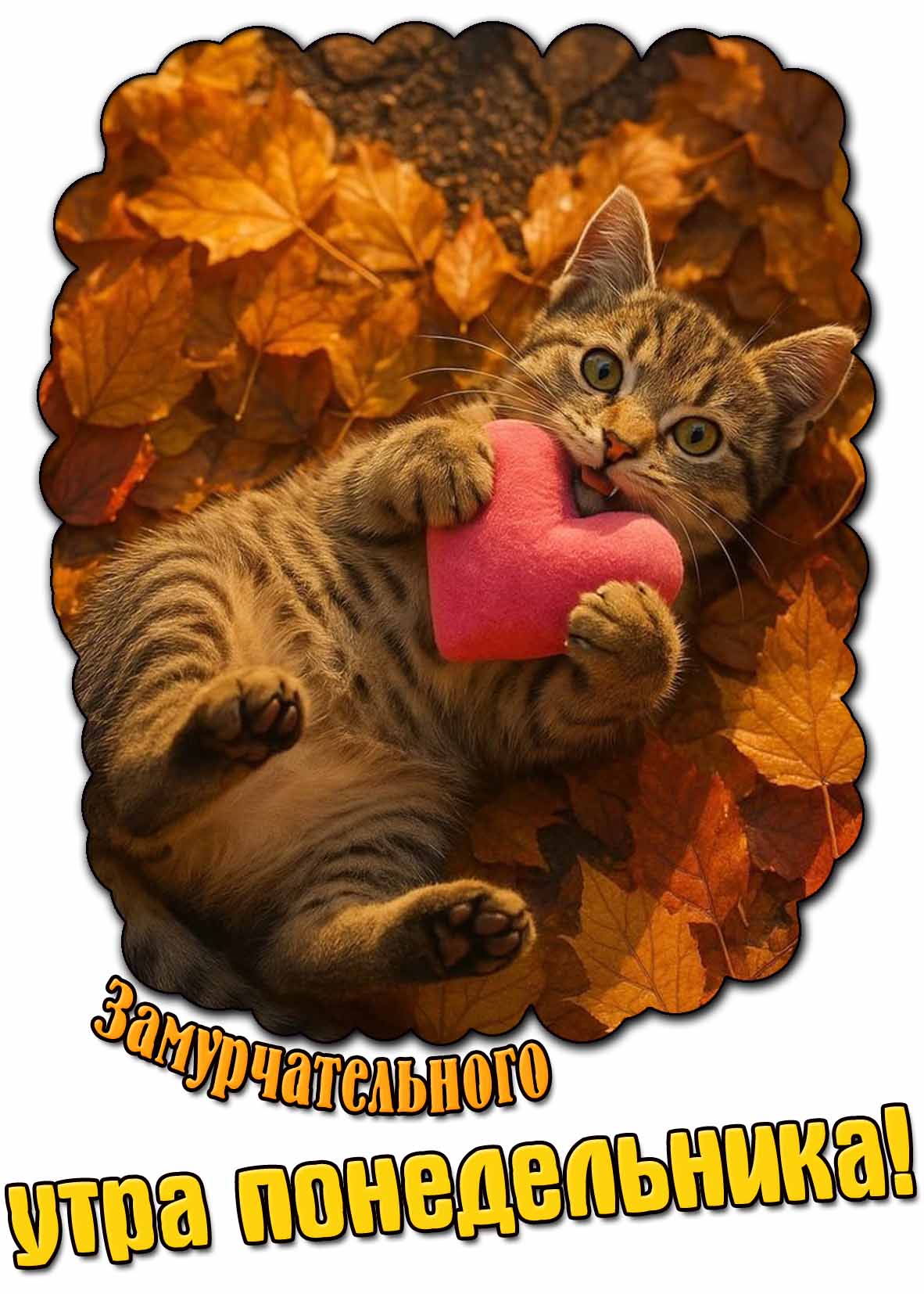 Осенняя открытка замурчательного утра понедельника