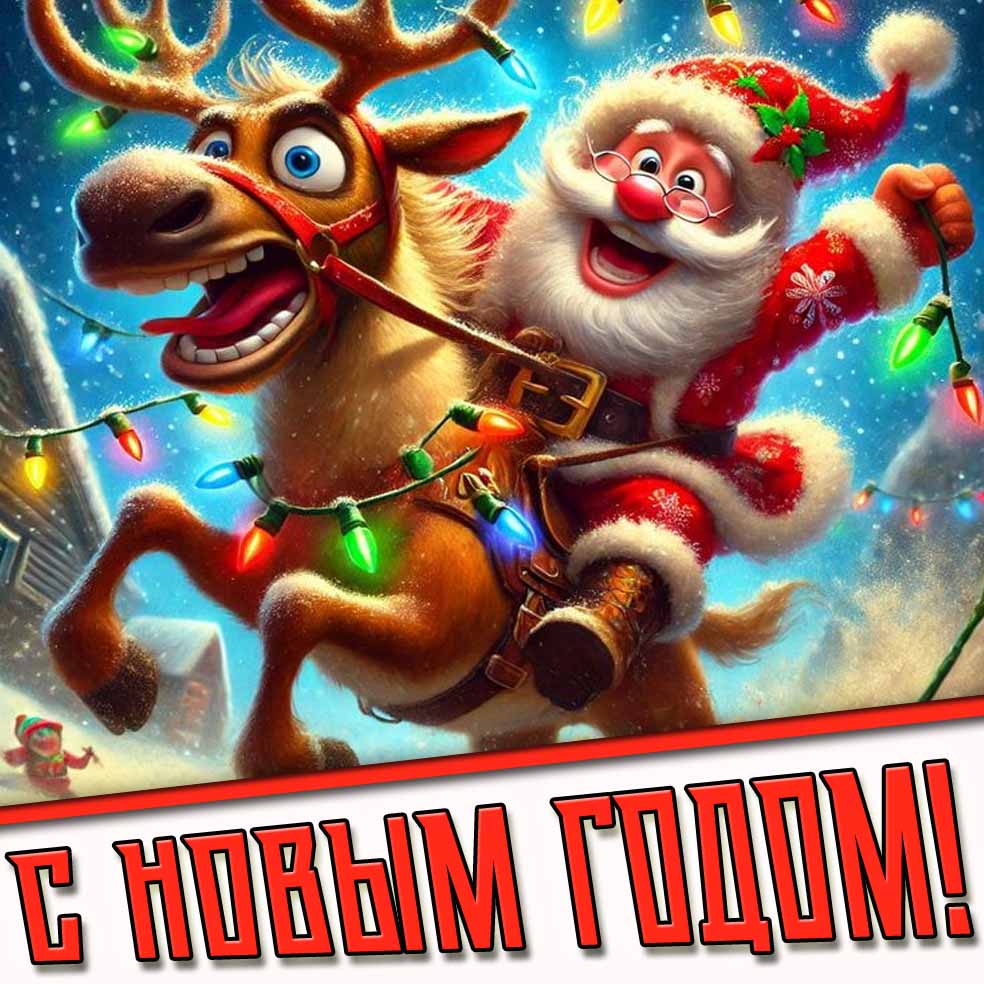 Прикольная картинка с Новым годом
