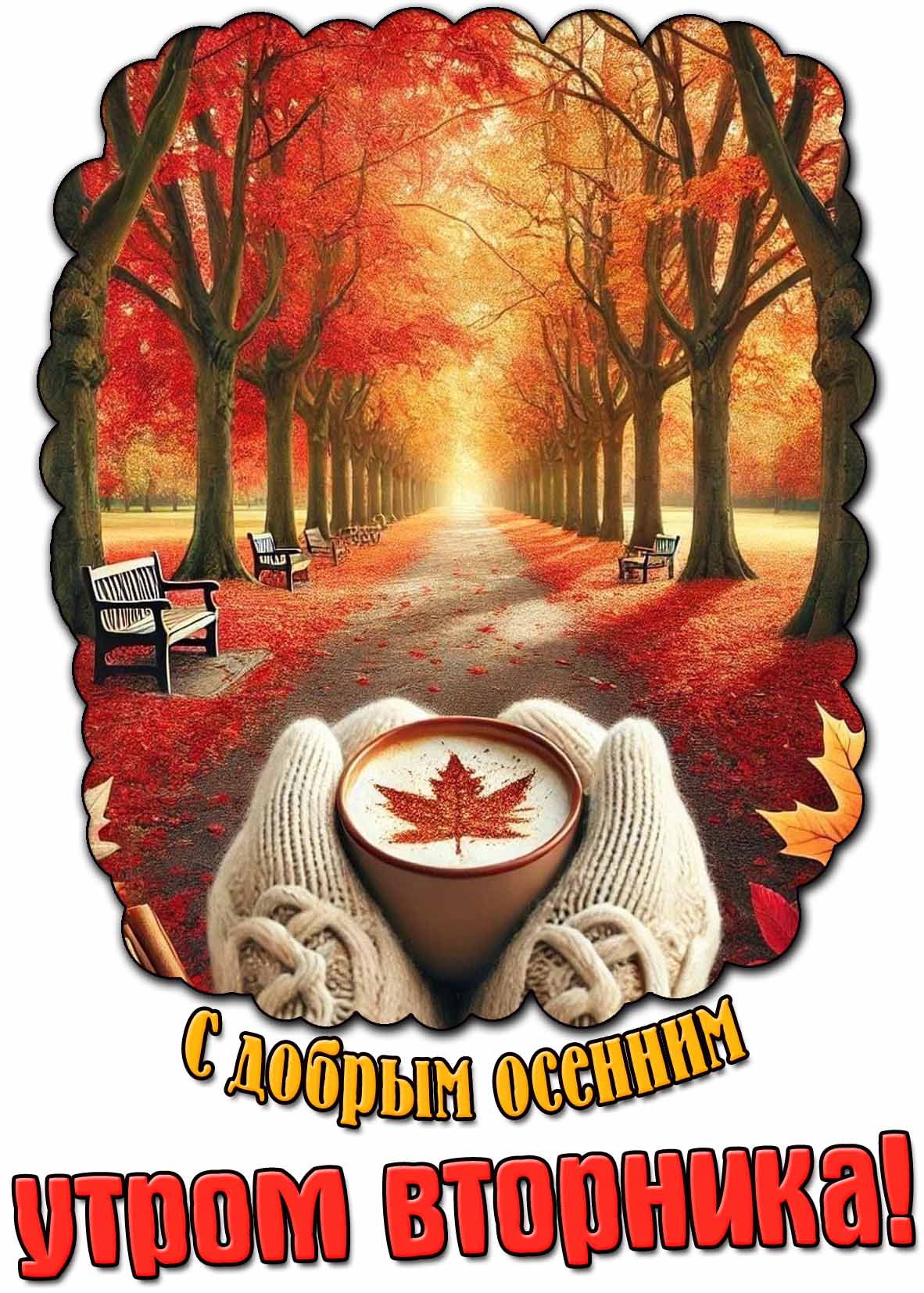 Картинка с добрым осенним утром вторника