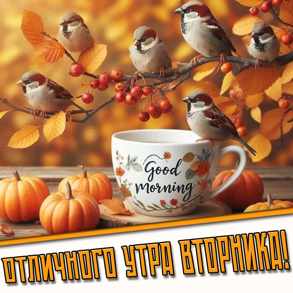 Осенняя картинка отличного утра вторника