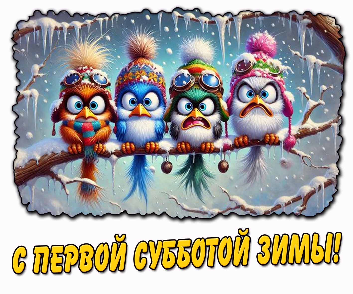 Смешная картинка с первой субботой зимы