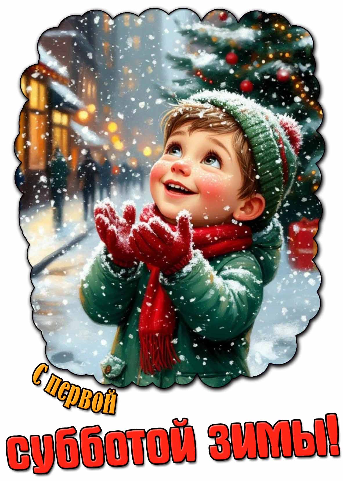Прикольная открытка с первой субботой зимы