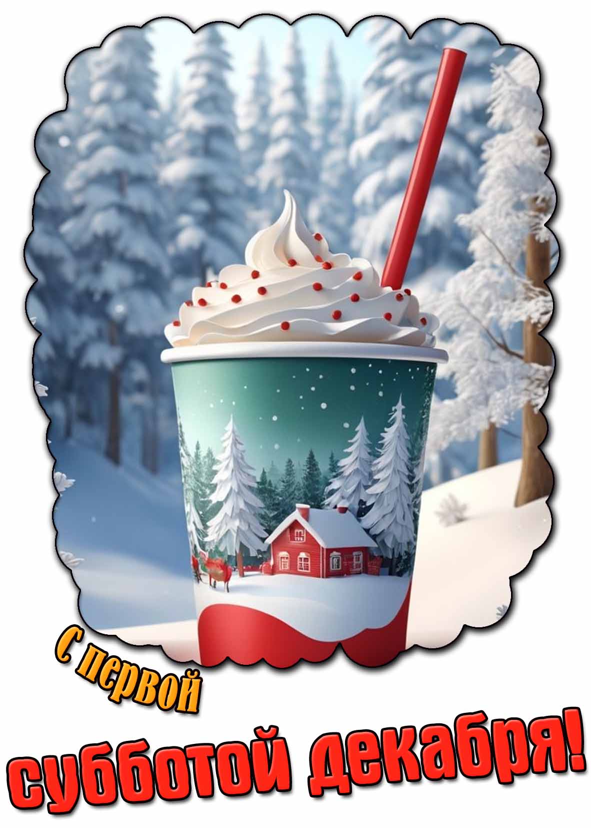 Открытка с первой субботой декабря