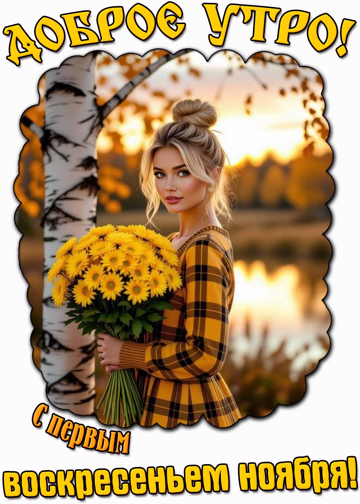 Картинка "Доброе утро! С первым воскресеньем ноября!"