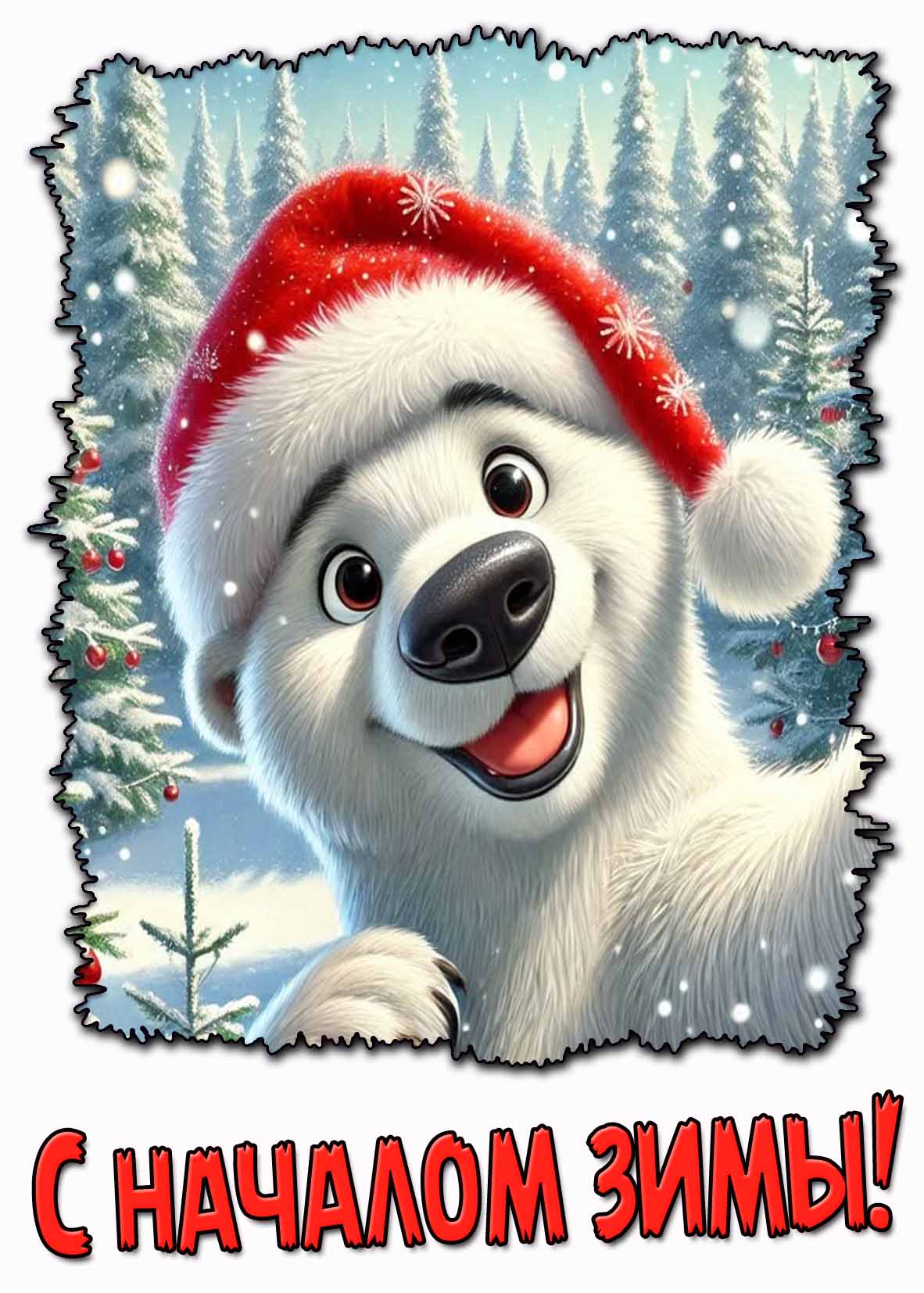Прикольная картинка с началом зимы