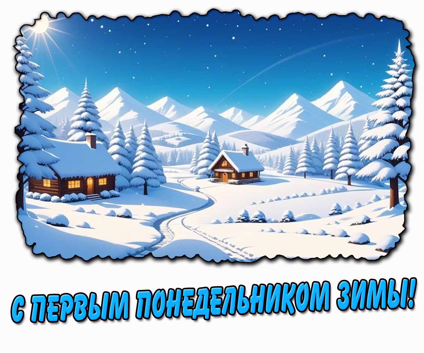 Картинка с первым понедельником зимы