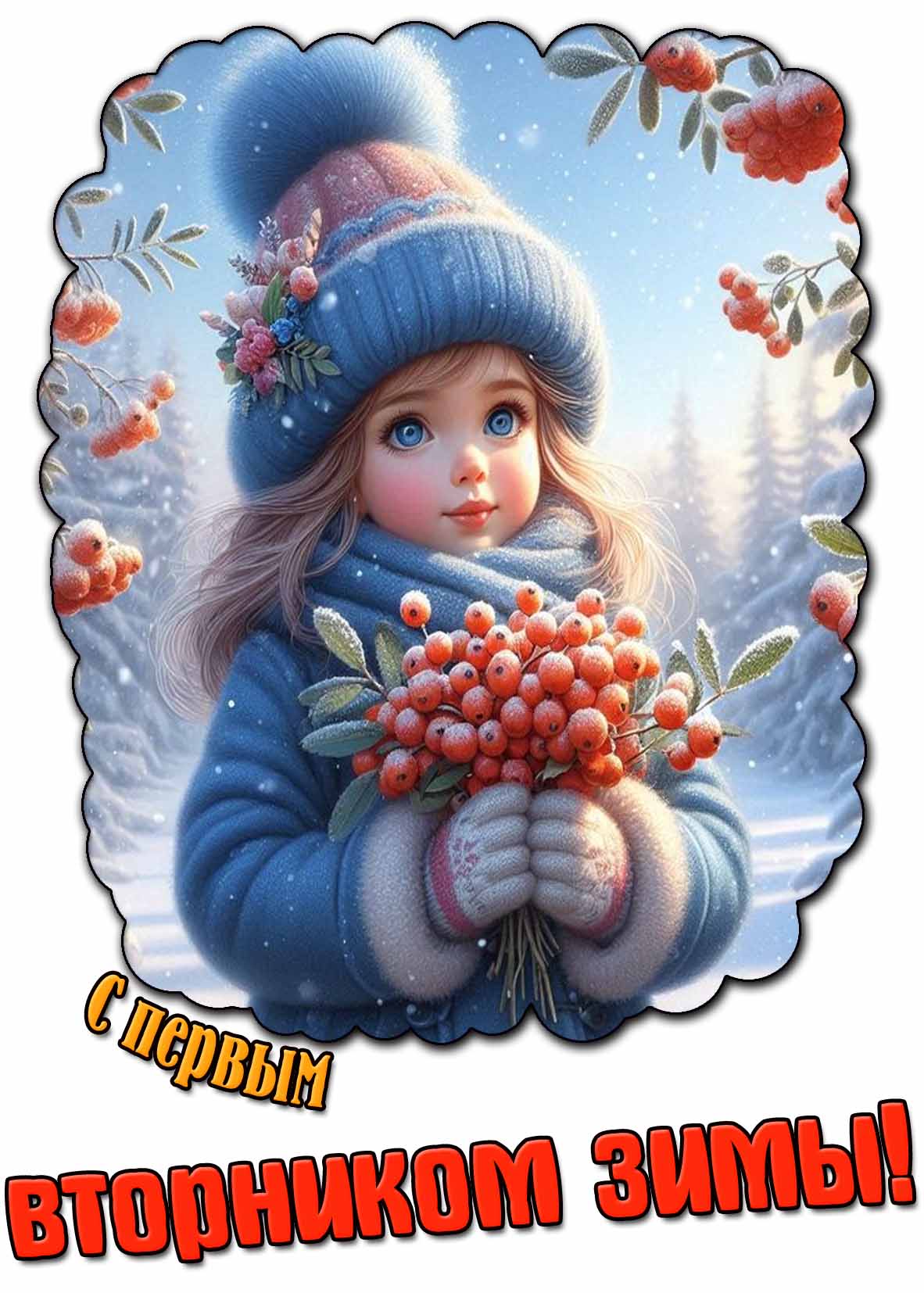 Открытка с первым вторником зимы