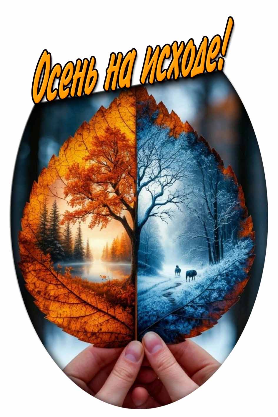 Открытка осень на исходе