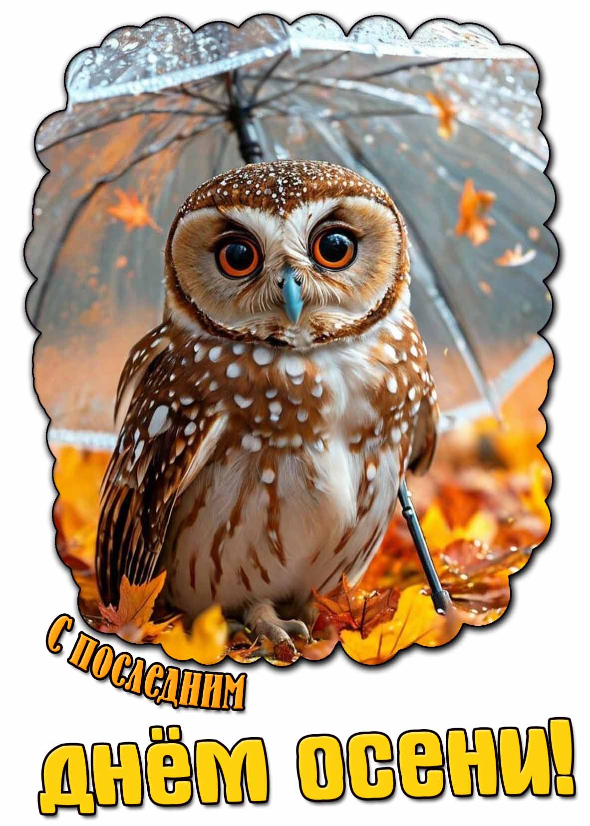 Прикольная картинка с последним днём осени
