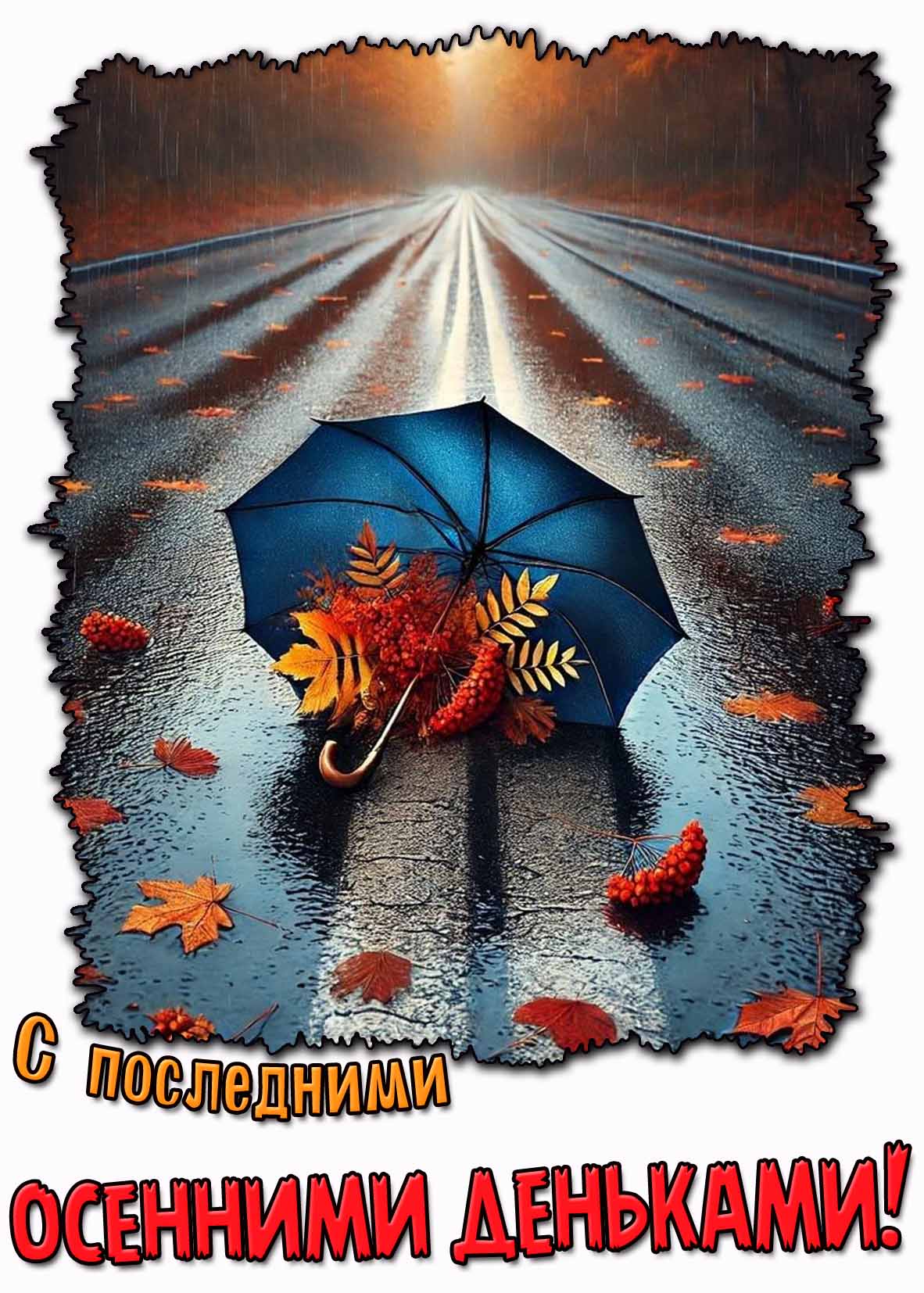 Открытка с последними осенними деньками