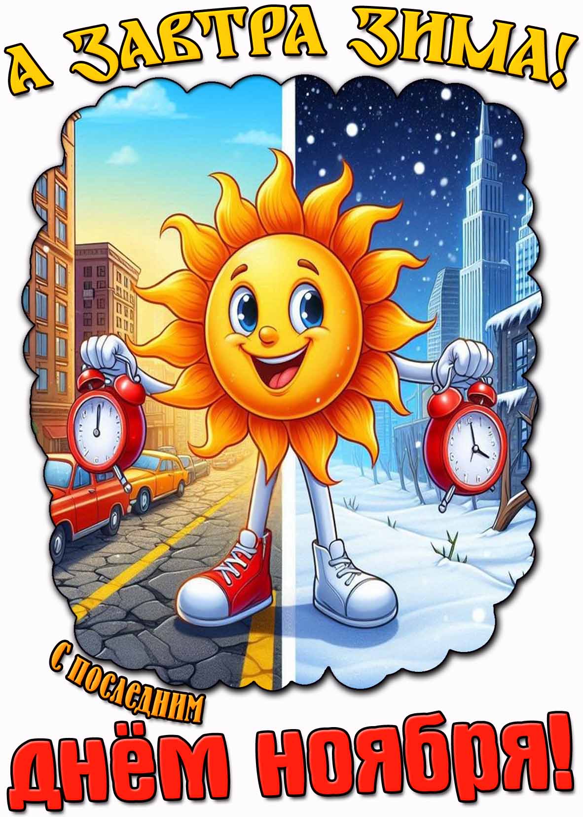 Картинка "А завтра зима! С последним днём ноября!"