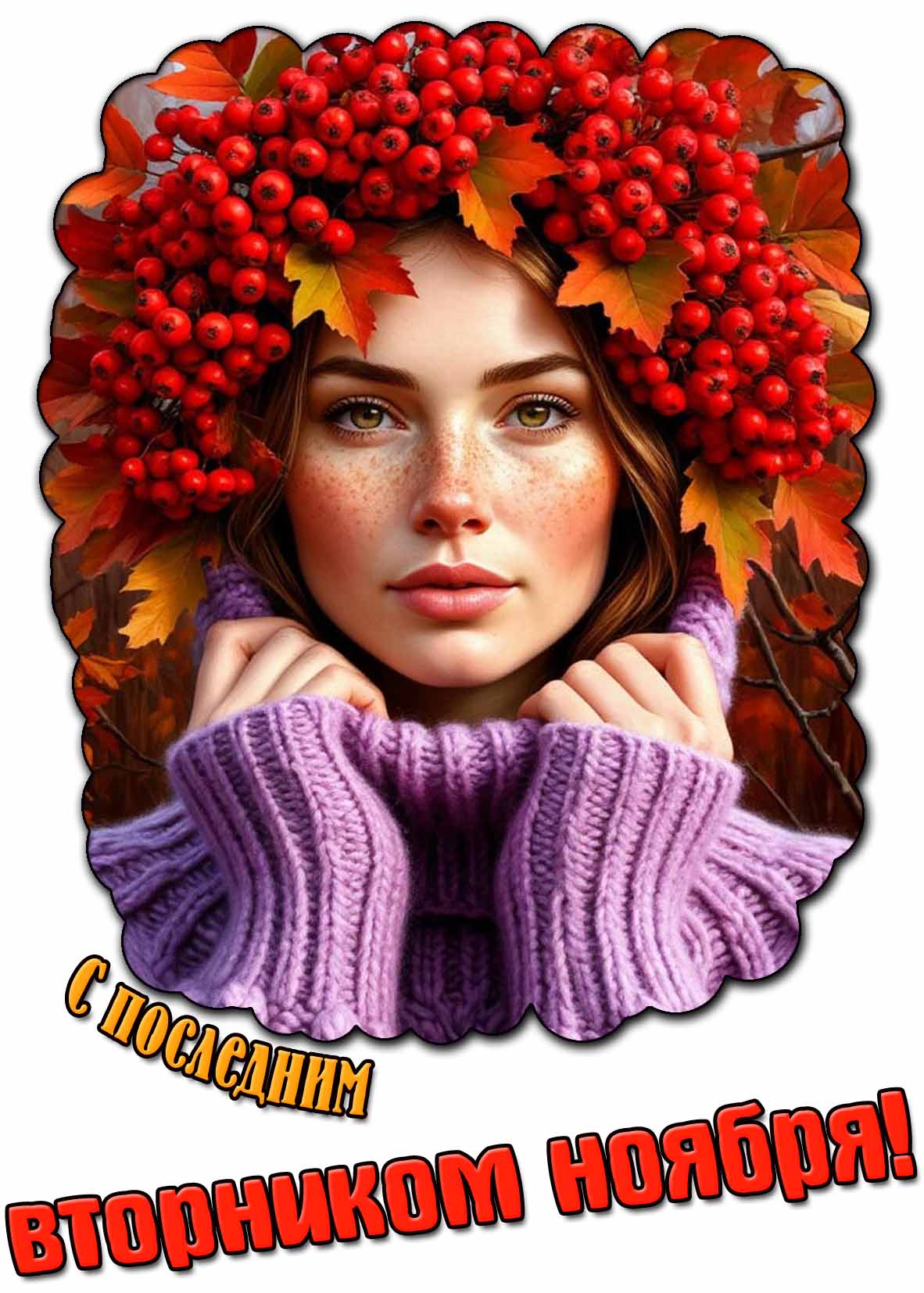 Открытка с последним вторником ноября