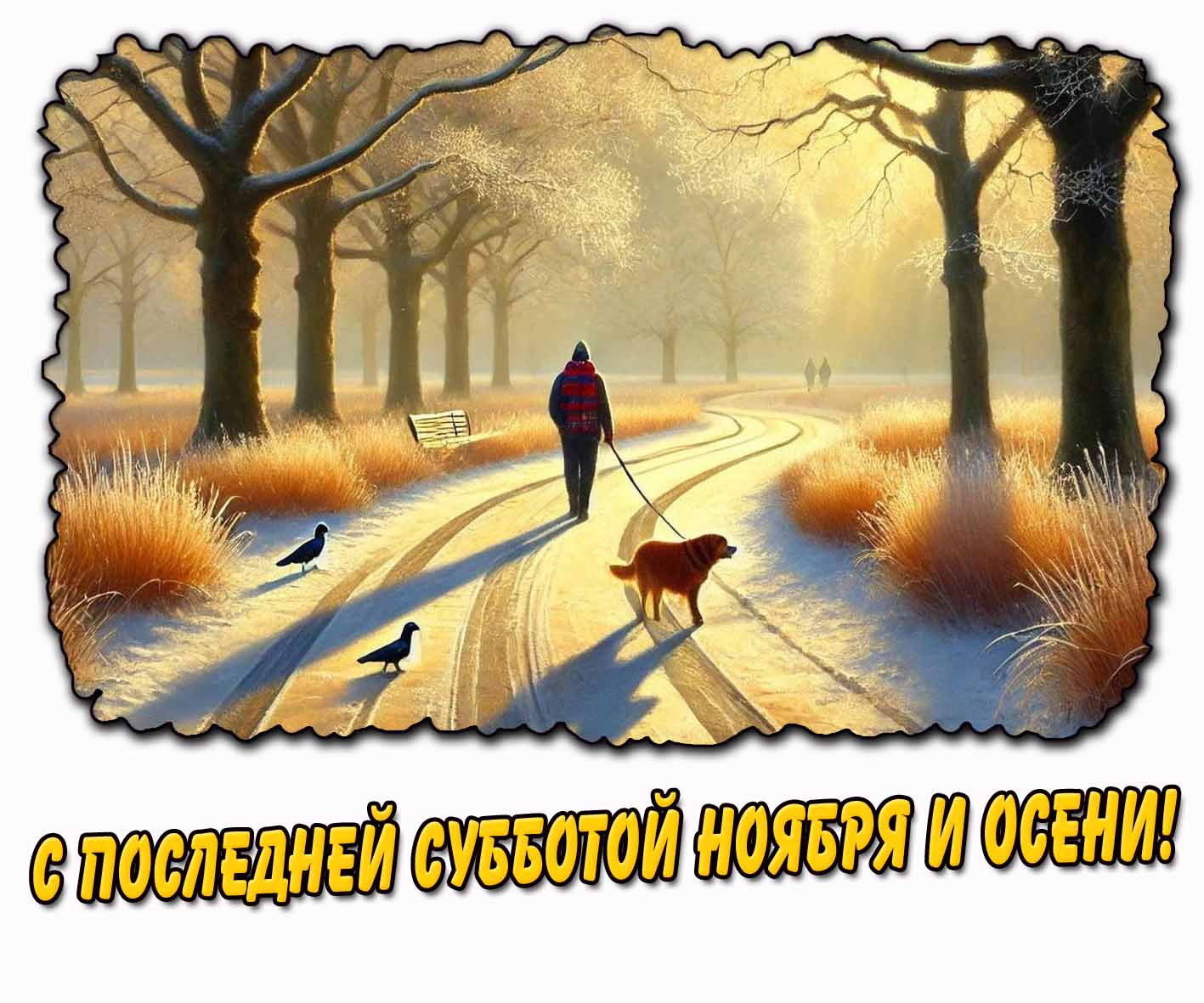 Картинка с последней субботой ноября и осени