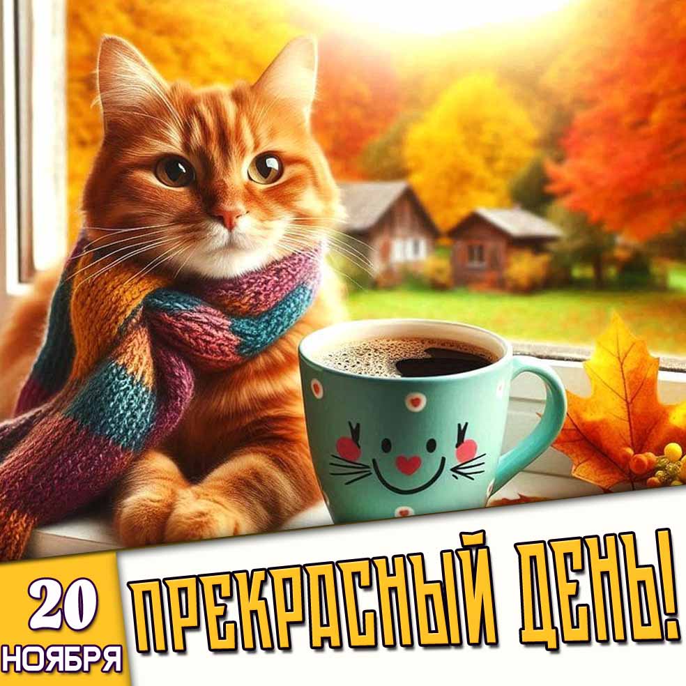 Открытка 20 ноября - "Прекрасный день!"